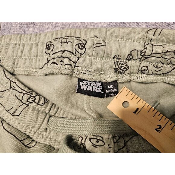 Star Wars Women Baby Yoda Fleece Olive Green Sweatpant W/Pockets Size Medium-NWT - Picture 10 of 14